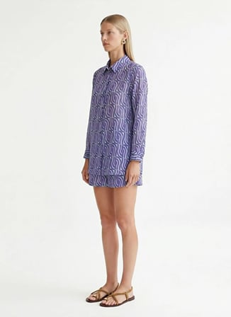 Lila Kadın %100 Pamuk Regular Fit Gömlek 26YKGM6050B