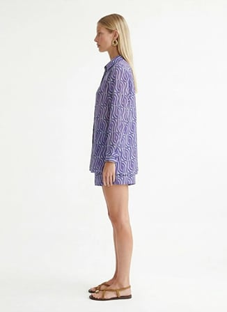 Lila Kadın %100 Pamuk Regular Fit Gömlek 26YKGM6050B