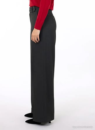 Yargıcı 26KKPN3029X Antrasit Kadın Yüksek Bel Straight Pantolon