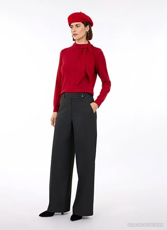 Yargıcı 26KKPN3029X Antrasit Kadın Yüksek Bel Straight Pantolon
