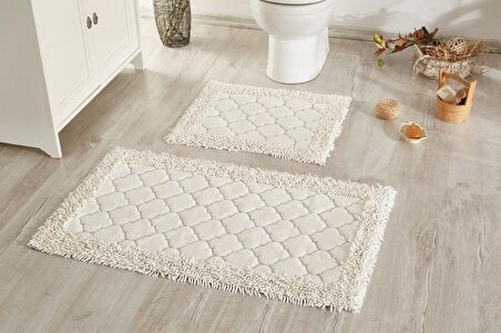 ÇAPA HOME PAMUK 2'Lİ BANYO PASPASI KREM 8696474231595