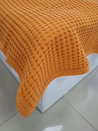 İPEKSİ HAVUZLU PİKE ÇİFT KİŞİLİK 220X240CM TURUNCU 8696474231655