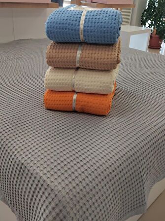 İPEKSİ HAVUZLU PİKE ÇİFT KİŞİLİK 220X240CM MAVİ 8696474231657