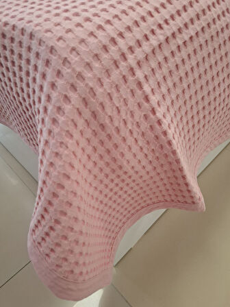 ETEHOMETEX HAVUZLU PİKE ÇİFT KİŞİLİK 220X240CM PEMBE 8696474231846