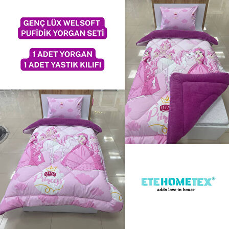 ETE HOMETEX TEK KİŞİLİK LÜX WELSOFT YORGAN PRENSES MÜRDÜM 155X215CM 8696474231855