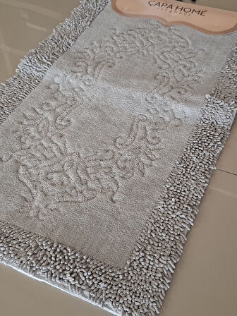 ÇAPA HOME PAMUK 2'Lİ BANYO PASPASI AÇIK GRİ 8696474231916