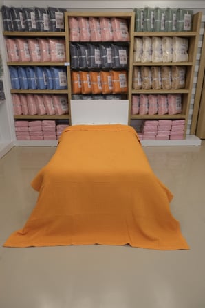 ETEHOMETEX HAVUZLU PİKE TEK KİŞİLİK 160X240CM TURUNCU 8696474232078