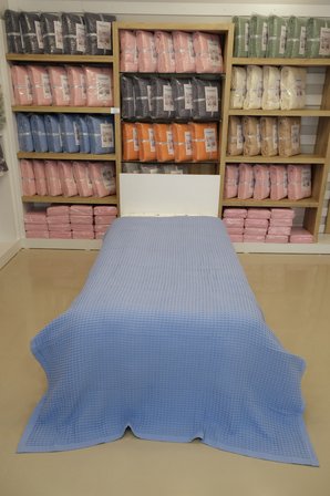 ETEHOMETEX HAVUZLU PİKE TEK KİŞİLİK 160X240CM MAVİ 8696474232081