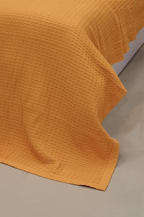 ETEHOMETEX HAVUZLU PİKE TAKIMI %100 PAMUK TEK KİŞİLİK TURUNCU 8696474232088