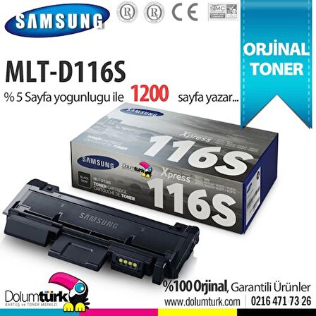 Samsung MLT-D116S Spot Orjinal Spot Orjinal Toner