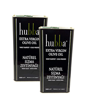 HUBBA 2X5 LT TENEKE NATUREL SIZMA ZEYTİNYAĞI