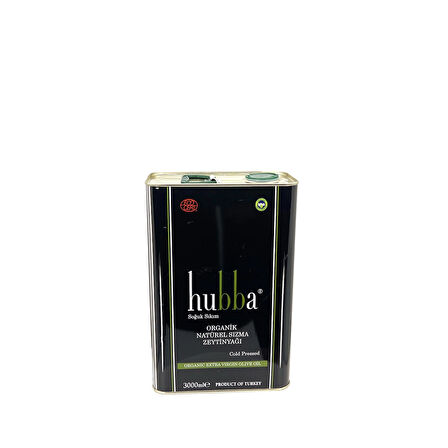 HUBBA 3 LT TENEKE ORGANİK NATUREL SIZMA ZEYTİNYAĞI