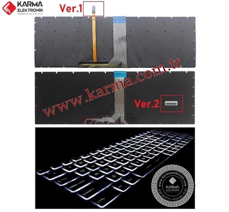 MSI GS60, GE72, GL72, GL65, GL75 Notebook Klavyesi, Laptop Tuş Takımı (Siyah TR) Işıklı / KL0831