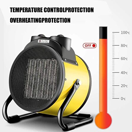 Elektrikli Isıtıcı Fan Portatif Elektrikli Isıtıcı 3000 Watt Taşınabilir AT1H