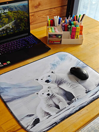 SGE TEKNOLOJİ 55X45 CM KUTUP AYISI KAYDIRMAZ TABAN SPEED YÜZEY OYUNCU MOUSE PAD GAMİNG PAD