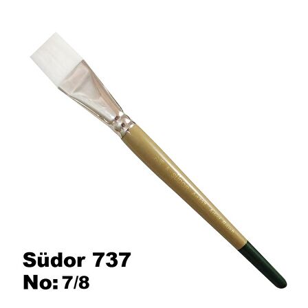 Südor 737 Seri One Stroke Sentetik Düz Kesik Uçlu Fırça No 7/8