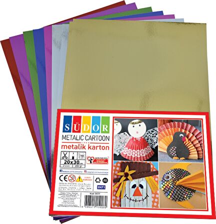 SÜDOR KARTON METALİK 20x30 250GR 10LU 5 RENK SK21