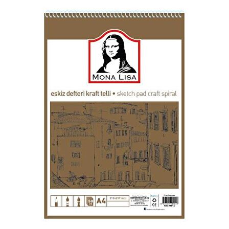 Südor Eskiz Defteri Kraft Mix A4 Telli 100 GR 50 YP MN23-4