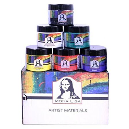 Mona Lisa Mono Lisa Artist Chalky Akrilik Primary Colors 6 x 125 ml