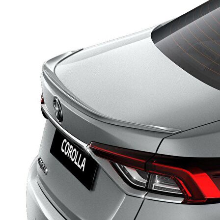 Toyota corolla bagaj üstü spoiler ince siyah boyalı 2019+