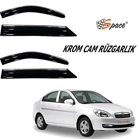 Hyundaı Accent Era Krom cam rüzgarlığı 1.2mm  2006- 4'lü / CARU431