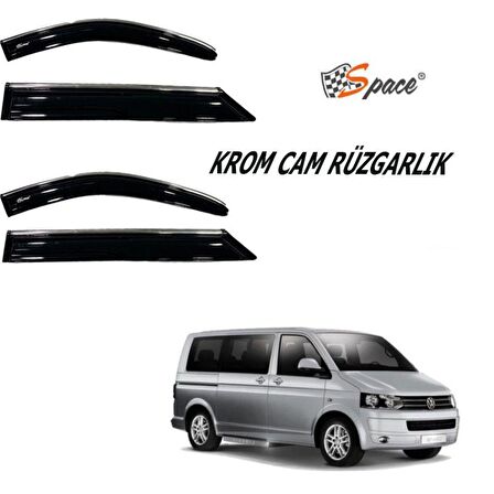 Volkswagen Transporter T5 Krom cam rüzgarlığı 1,2mm 2008 2'li / CARU461