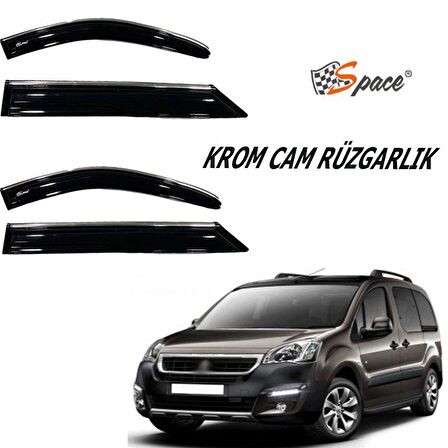 Peugeot Partner Tepe Krom cam rüzgarlığı 1.2mm  2010-2015 2'li / CARU462