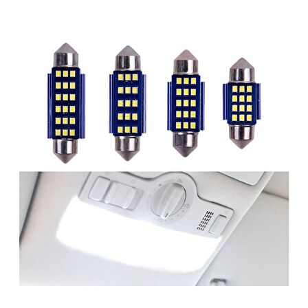 Dekoratif led ampul 12SMD CANBUS 31mm sofit ampul beyaz/ LAAM868