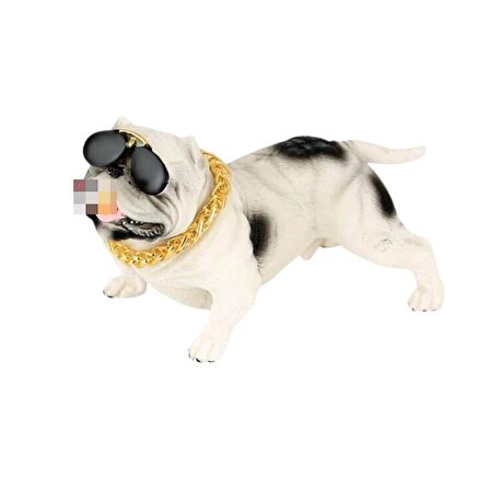 Torpido Üstü Simülasyon Pitbull Köpek Dekorasyon -beyaz / ICSE12