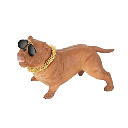 Torpido Üstü Simülasyon Pitbull Köpek Dekorasyon-kahverengi / ICSE13