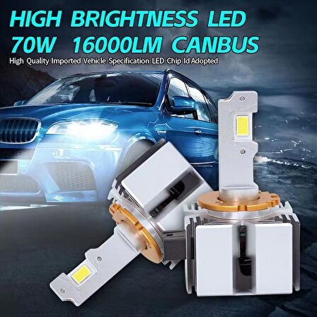 D1S Led far ampulü D1S/R 70W 16000LM 6000K Beyaz CANBUS 12V / LAAM926-tk