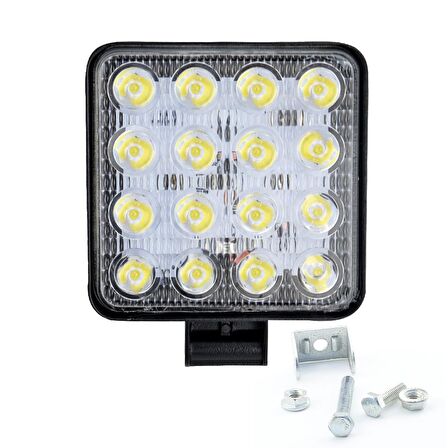 Çalışma lamba 16led 10,5 x 10,5 cm 12-60v adet/ LASS308