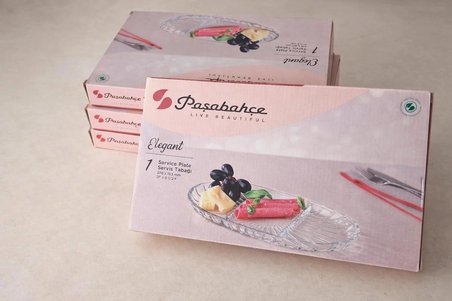 PAŞA BAHÇE Elegant Dikdörtgen Meze & Servis Tabağı (1 Adet – 27×16 cm)