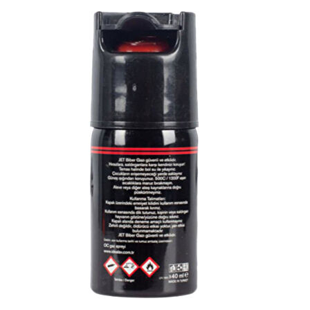 Özel Güvenlik Self Defence Pepper Spray OC Gas Kişisel Koruma Hayvan Kovucu Jet 40 ml sprey