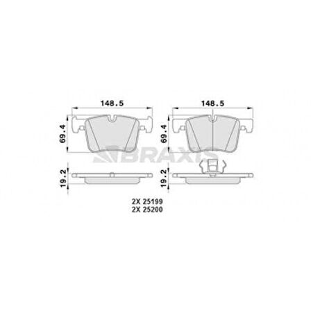 Bmw Fren Balatası On Bmw F20 F30 X3 E83 F25 - Braxıs Aa0171