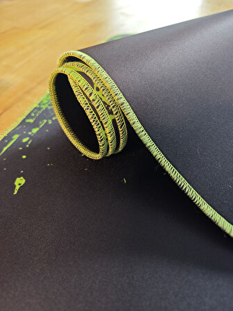 SGE TEKNOLOJİ 70X30 CM FOSFORLU DİKİŞLİ RZR YEŞİL KAYDIRMAZ TABAN SPEED YÜZEY OYUNCU MOUSE PAD GAMİNG