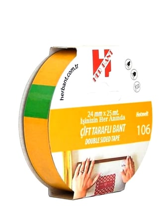 Her Bant Çift Taraflı Bant 24Mmx25Mt - 3 adet