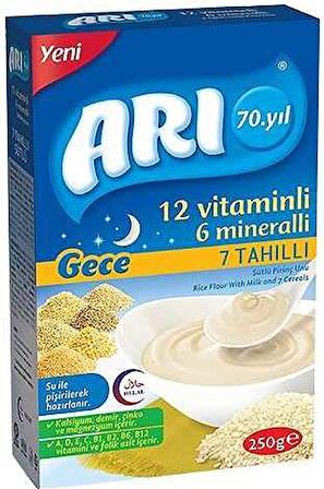Arı Mama Süt - Tahıl Prebiyotik Kaşık Maması 12 x 250 gr