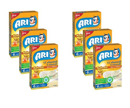 Arı Mama Bal - İrmik Prebiyotik Kaşık Maması 6 x 250 gr