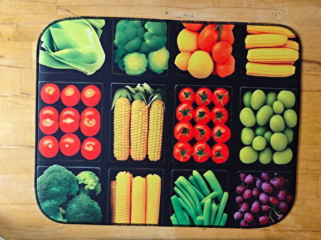 SGE TEKNOLOJİ 55X45 CM SEBZELER KAYDIRMAZ TABAN SPEED YÜZEY OYUNCU MOUSE PAD GAMİNG PAD