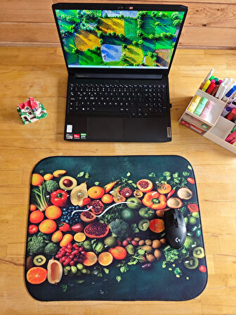 SGE TEKNOLOJİ 55X45 CM MEYVELER KAYDIRMAZ TABAN SPEED YÜZEY OYUNCU MOUSE PAD GAMİNG PAD