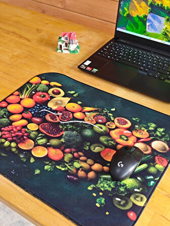 SGE TEKNOLOJİ 55X45 CM MEYVELER KAYDIRMAZ TABAN SPEED YÜZEY OYUNCU MOUSE PAD GAMİNG PAD