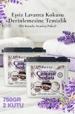 Lavanta Kokulu Çamaşır Sodası 750Gx2 İKİLİ KUTU (Özel Kutusunda)