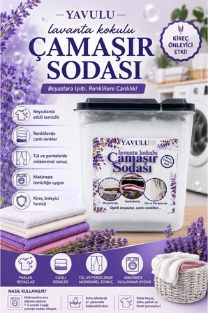 Lavanta Kokulu Çamaşır Sodası 1KGx2 İKİLİ KUTU SET (Özel Kutusunda)