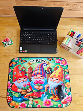 SGE TEKNOLOJİ 55X45 CM 3 SEVİMLİ CÜCE KAYDIRMAZ TABAN SPEED YÜZEY OYUNCU MOUSE PAD GAMİNG PAD