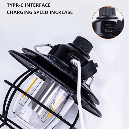 MİGHTY ŞARJLI METAL 300 LÜMEN 3 RENKLİ KADEMELİ POWERBANK ÖZELLİKLİ KAMP LAMBASI FENER ÇADIR IŞILDAK  