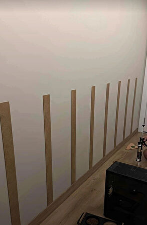 12 ADET - 6 Cm X 80 Cm KENDİN TASARLA - BOYANABİLİR İSKANDİNAV DUVAR ÇITASI- 4 MM KALINLIK