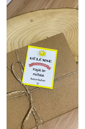 Eticaret Teşekkür Kartı 5x8 cm 500 Adet Gülümse