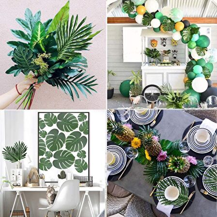 Yapay Çiçek Monstera Deve Tabanı Yaprağı Yapay Yaprak