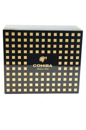 Cohiba Siyah Nokta Desenli Sedir Humidor Puro Kutusu - TR9821
